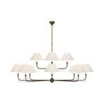 Piaf Oversized Two Tier Chandelier LIGHTING - chandelier Visual Comfort Antique Gild