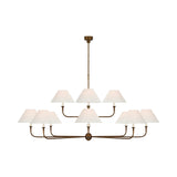Piaf Oversized Two Tier Chandelier LIGHTING - chandelier Visual Comfort Antique Gild