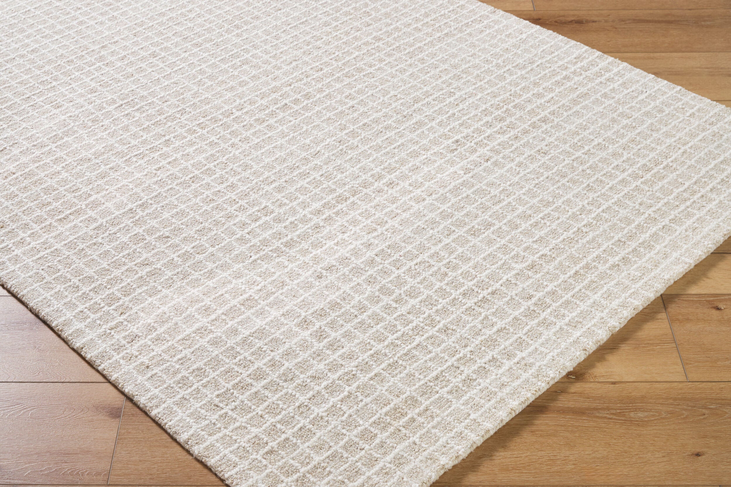 Andy Natural Gridwork Rug RUGS - wool Surya