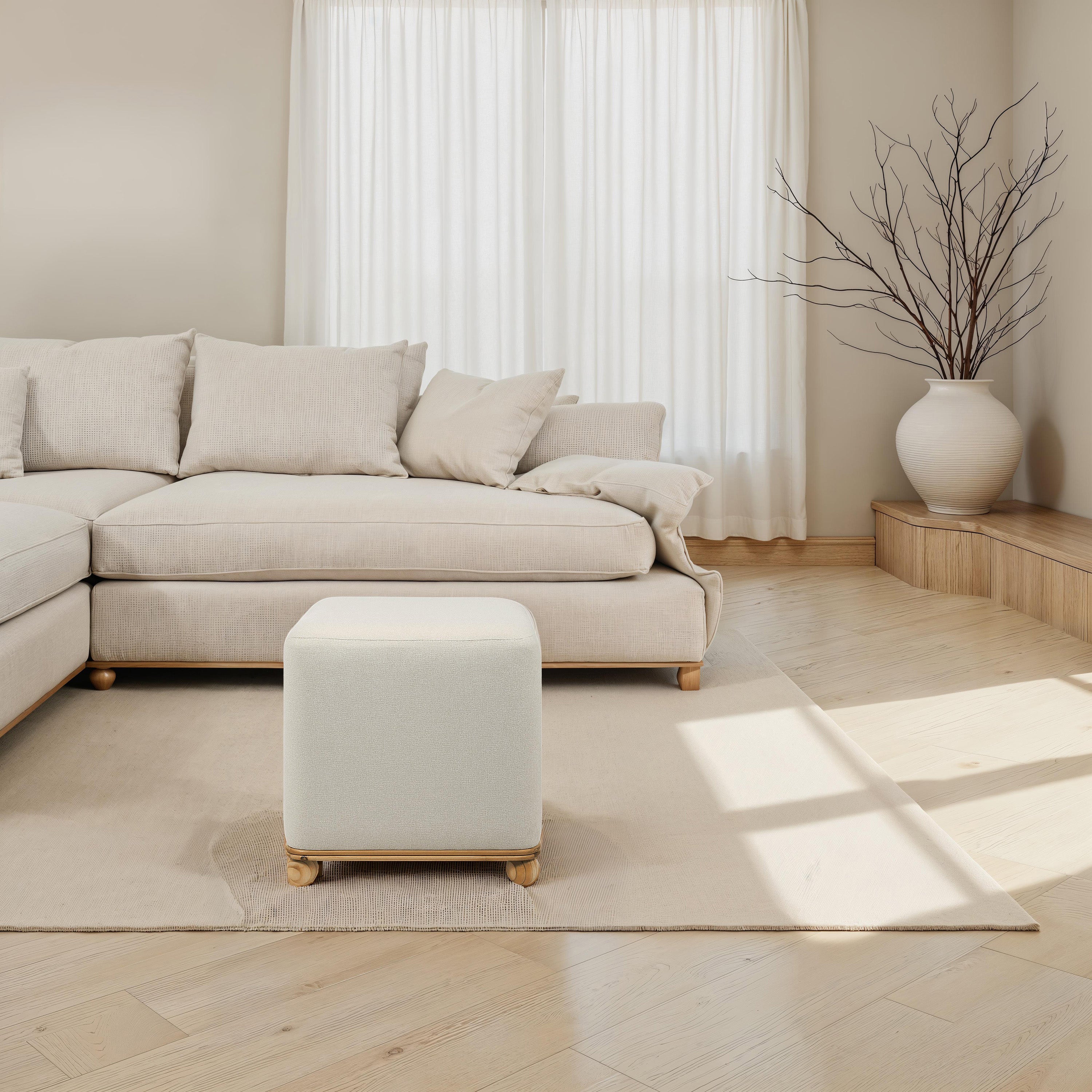Simes Ottoman FURNITURE - ottoman Renwil