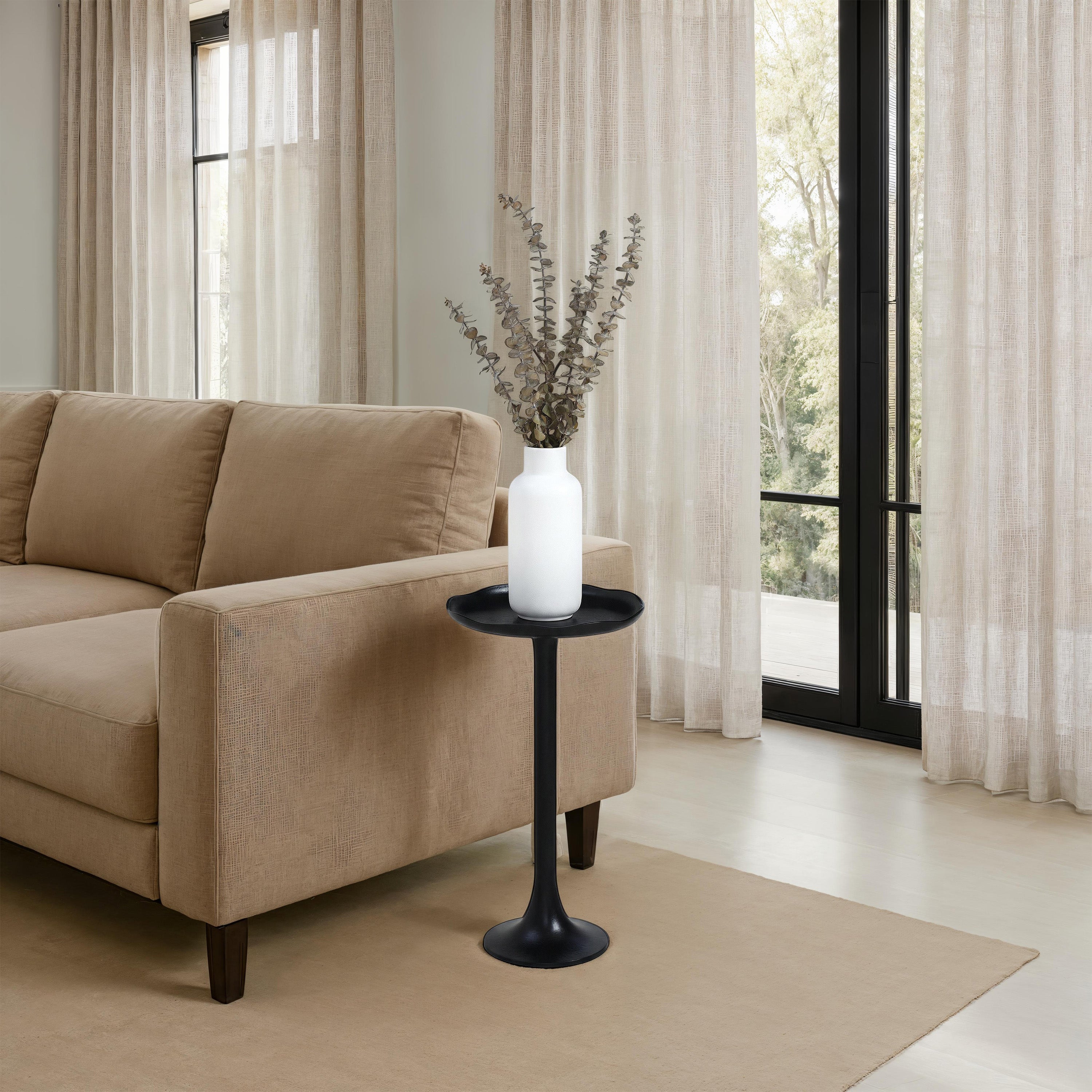 Fiora Indoor Cast Aluminum Side Table FURNITURE - side table Renwil