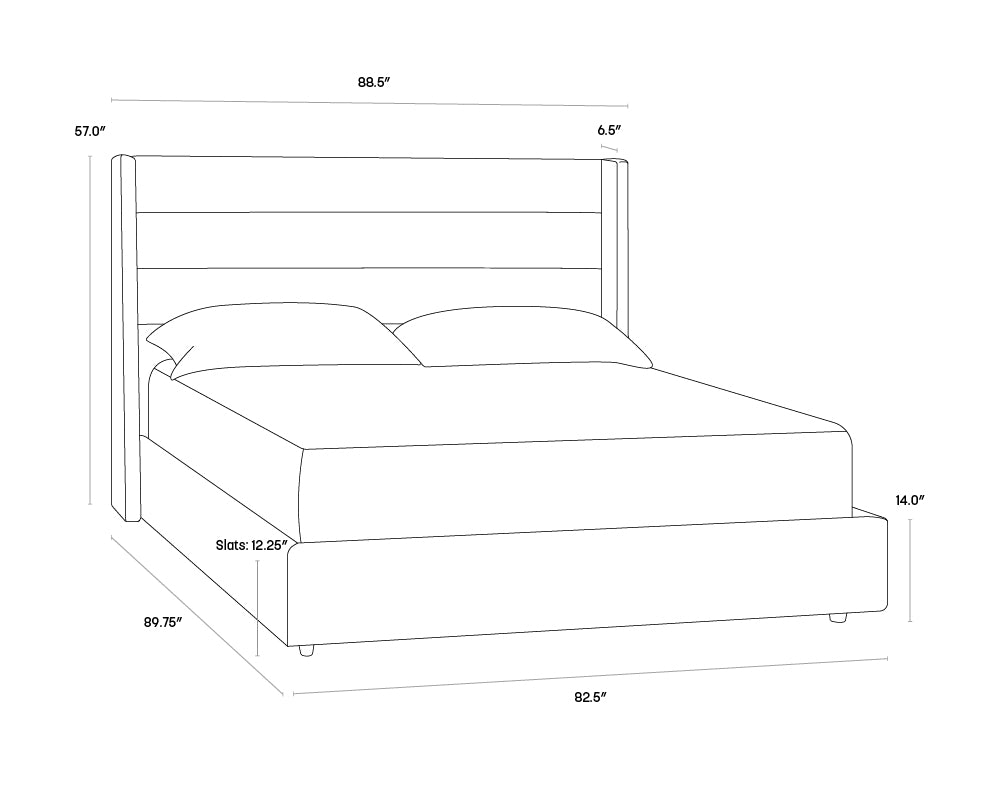 Emmit Bed / Marble - Rug & Weave