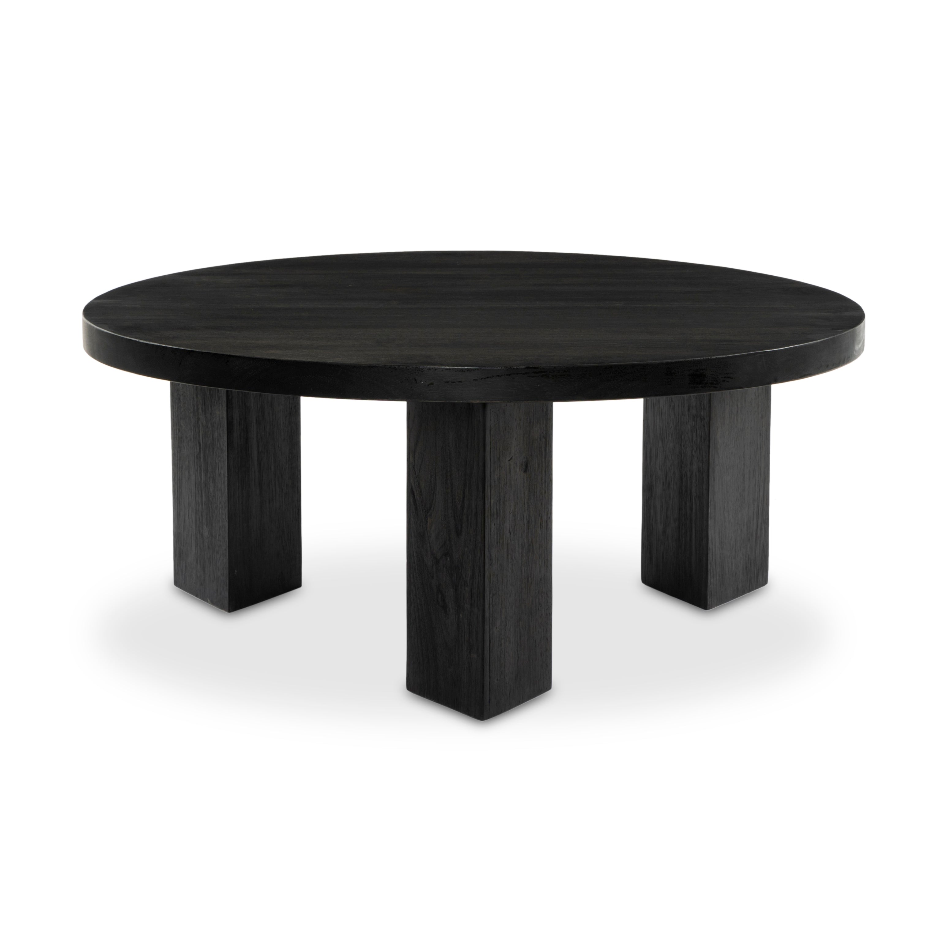 Medina Round Coffee Table - Black - Rug & Weave