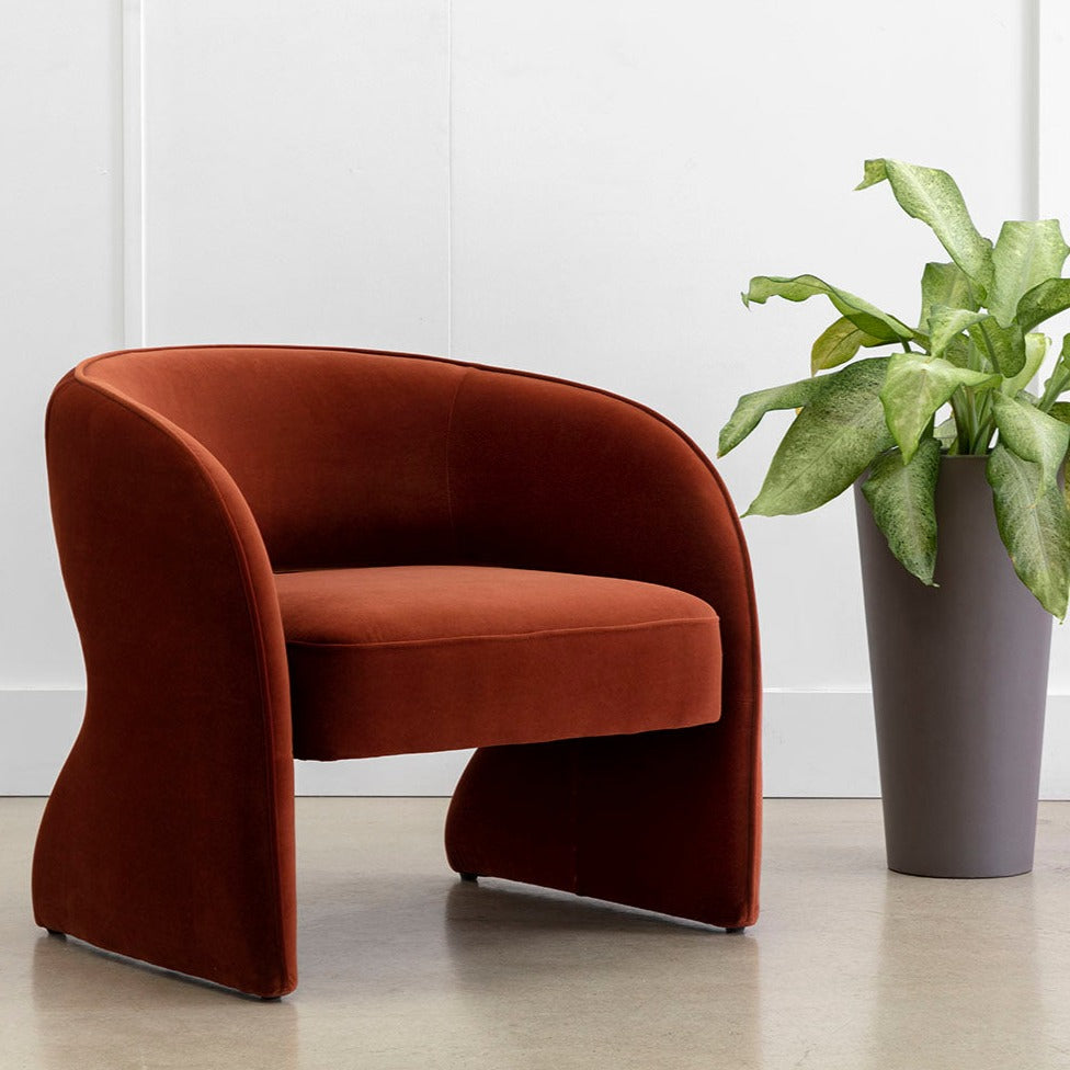 Rosie Lounge Chair - Meg Rust - Rug & Weave