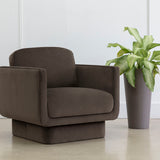 Evelyn Lounge Chair - Meg Dark Brown - Rug & Weave