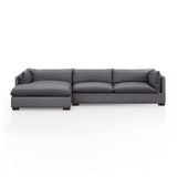 walden 2 piece sectional charcoal - rug & weave