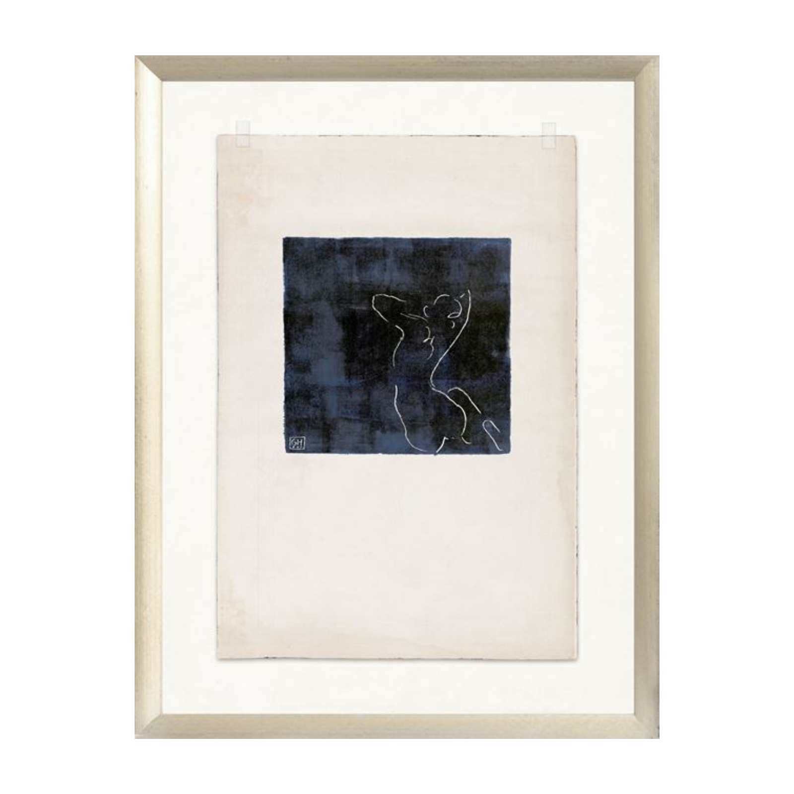 "Figure Line Drawing VI" Framed Art Print
