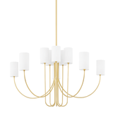 Harlem Chandelier LIGHTING - chandelier Hudson Valley Lighting 48.25"W x 29"H Aged Brass