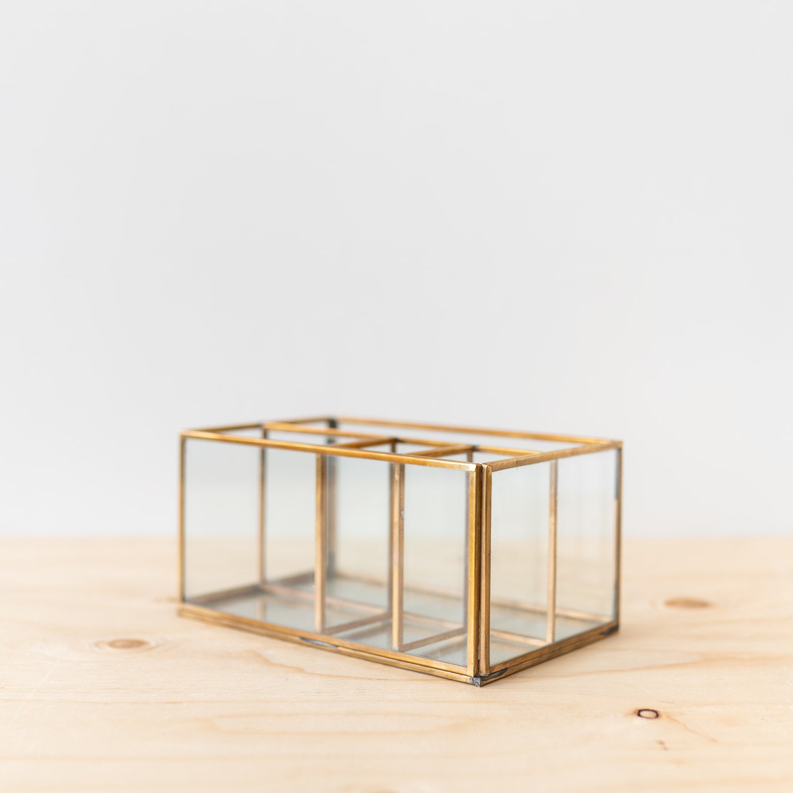 Brass & Glass Storage Organiser - Rug & Weave