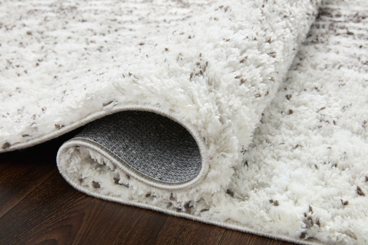 Loloi Bliss Shag Grey / White Rug - Rug & Weave