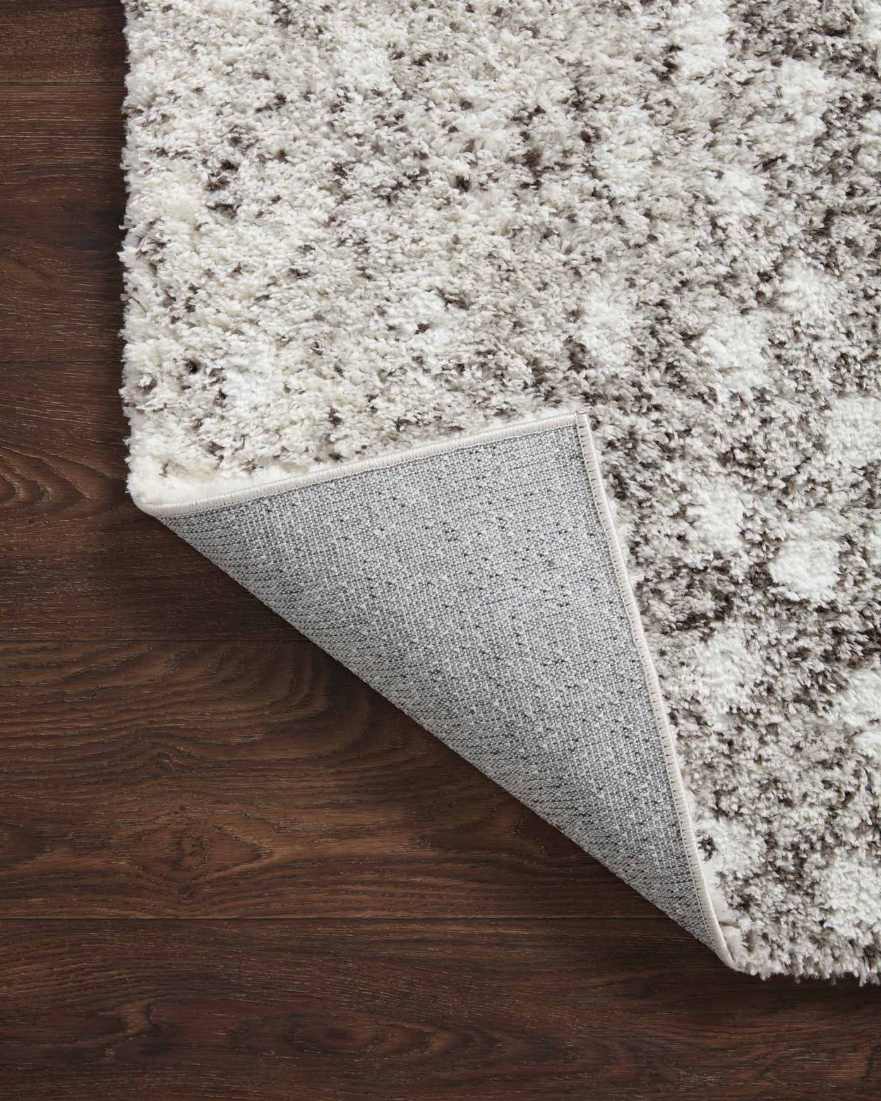 Loloi Bliss Shag Grey / White Rug - Rug & Weave