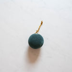 Blue Flocked Ball Ornament CHRISTMAS 2023 Creative Co-op (DYA) heron