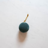 Blue Flocked Ball Ornament CHRISTMAS 2023 Creative Co-op (DYA) heron