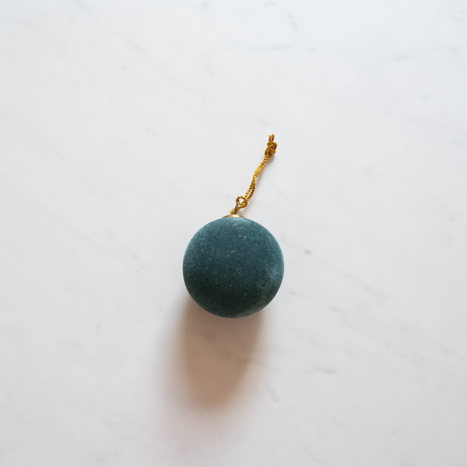Blue Flocked Ball Ornament CHRISTMAS 2023 Creative Co-op (DYA) heron