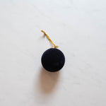 Blue Flocked Ball Ornament CHRISTMAS 2023 Creative Co-op (DYA) navy
