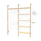 Blonde Uprights White Brackets Blonde Shelves