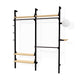 Black Uprights Black Brackets Blonde Shelves