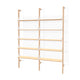 Blonde Uprights White Brackets Blonde Shelves
