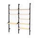 Black Uprights Black Brackets Blonde Shelves