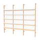 Blonde Uprights White Brackets Blonde Shelves