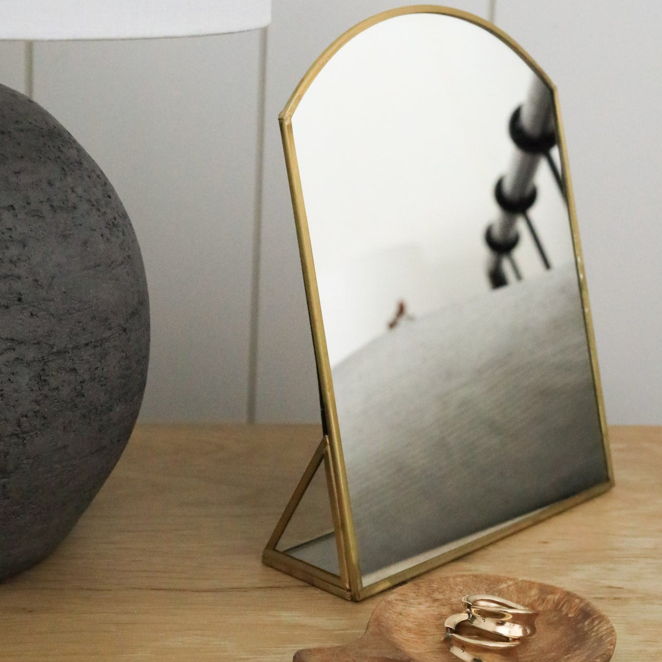 Brass Finish Vanity Mirror vanity mirror Creative Co-op (DYA)