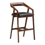 Set of two Rama Counter/Bar Stool - Black Vegan Leather - Rug & Weave