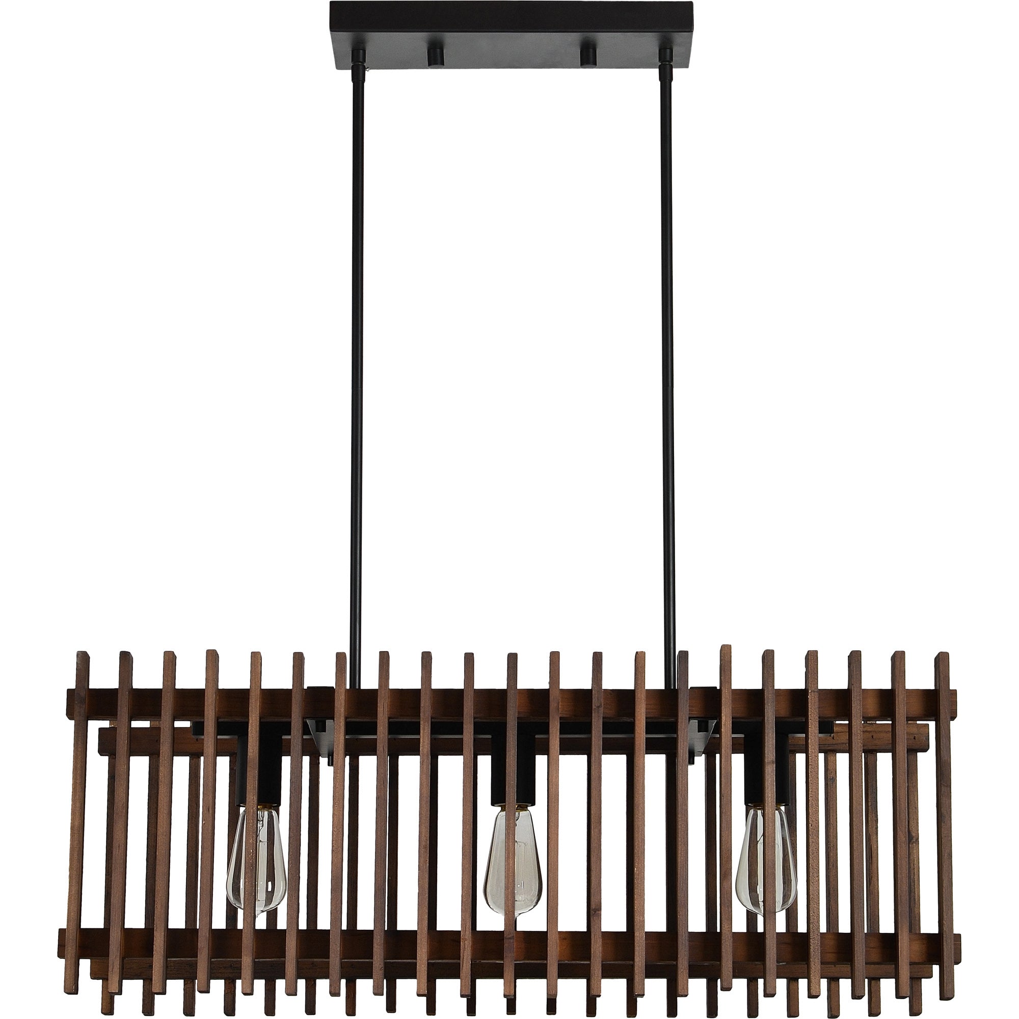 Carrie Walnut & Iron Pendant Light - Rug & Weave