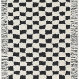 Floyd Black Border Checkered Rug