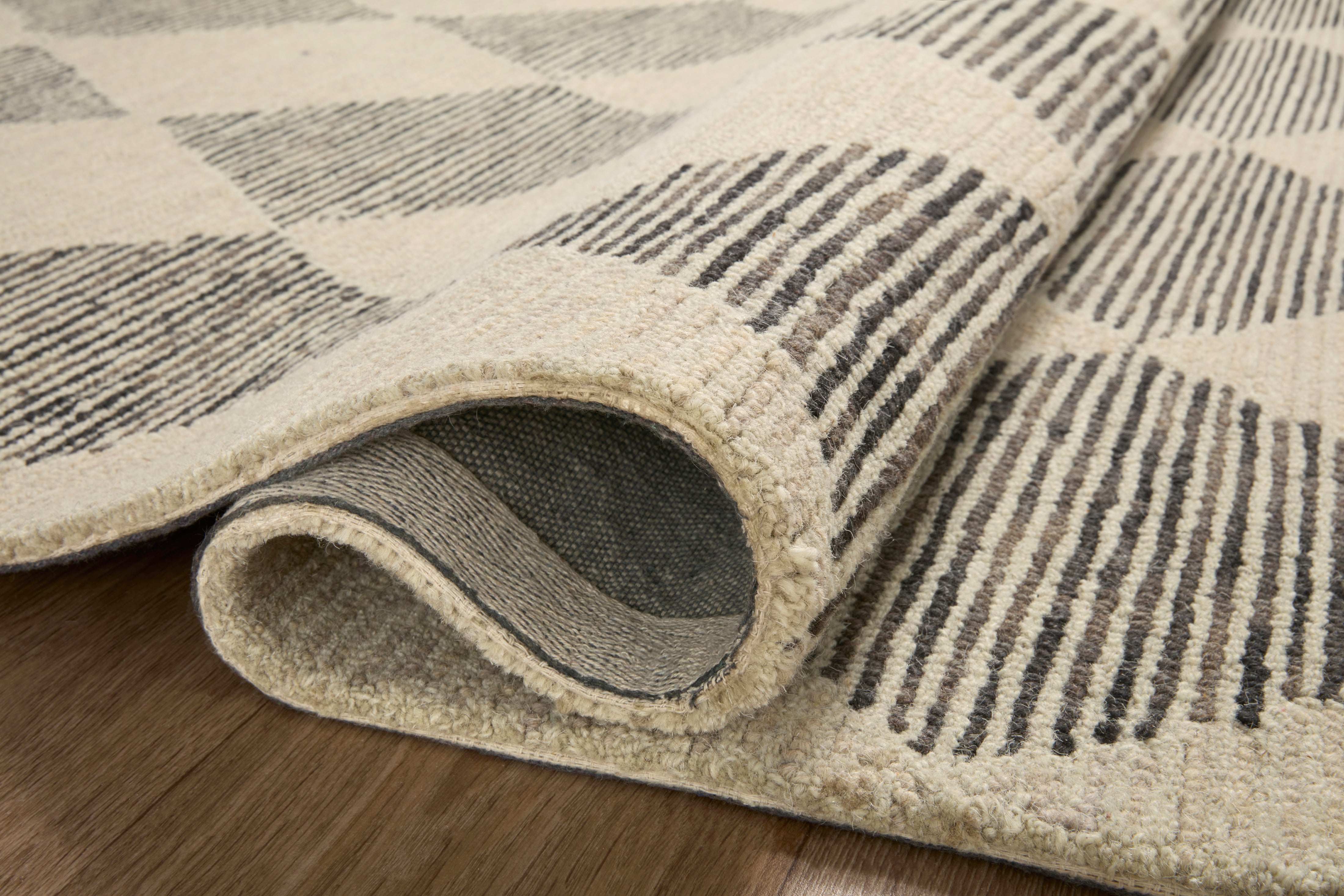 Chris Loves Julia x Loloi Francis Beige / Charcoal Rug - Rug & Weave