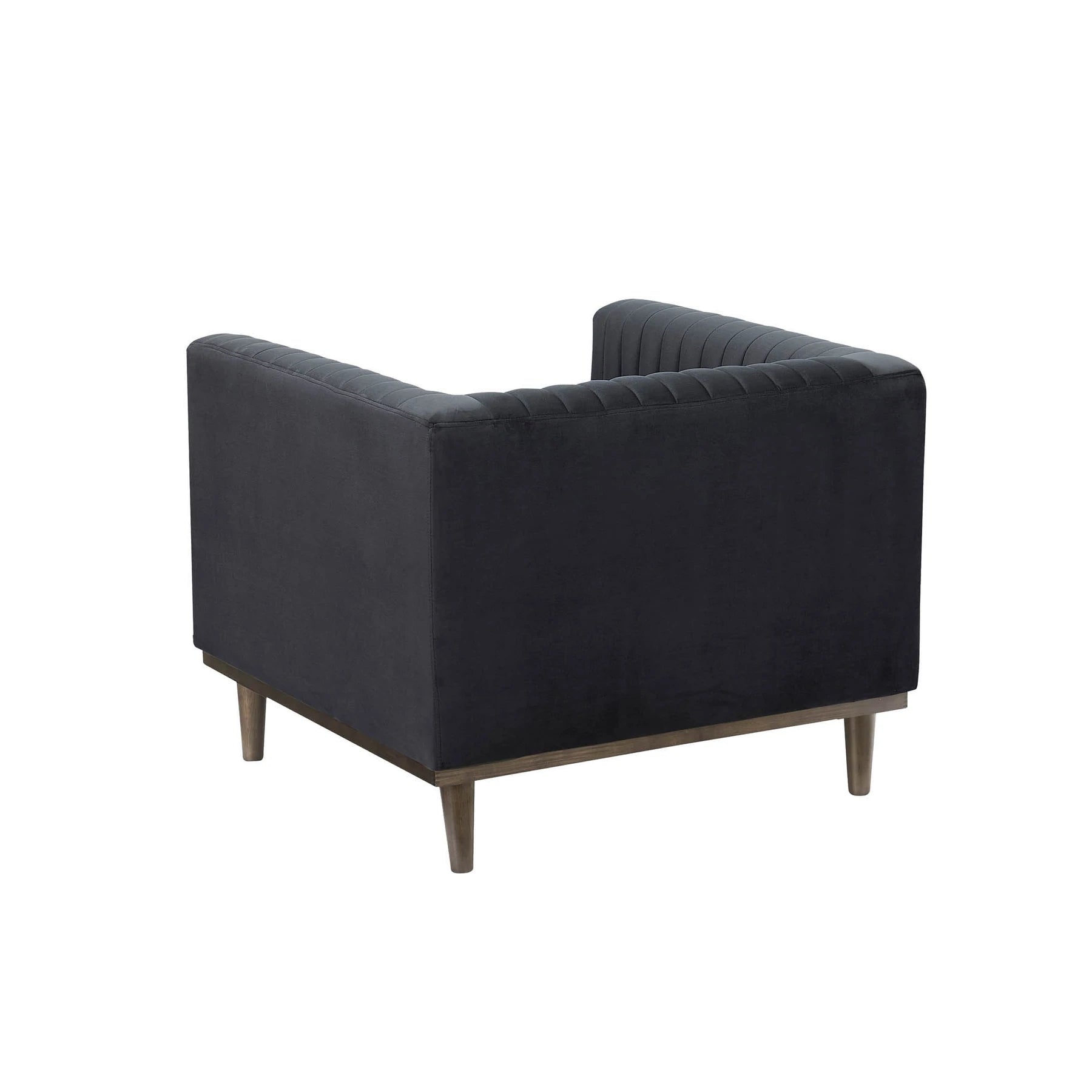 Velvet Accent Chair - Black - Rug & Weave