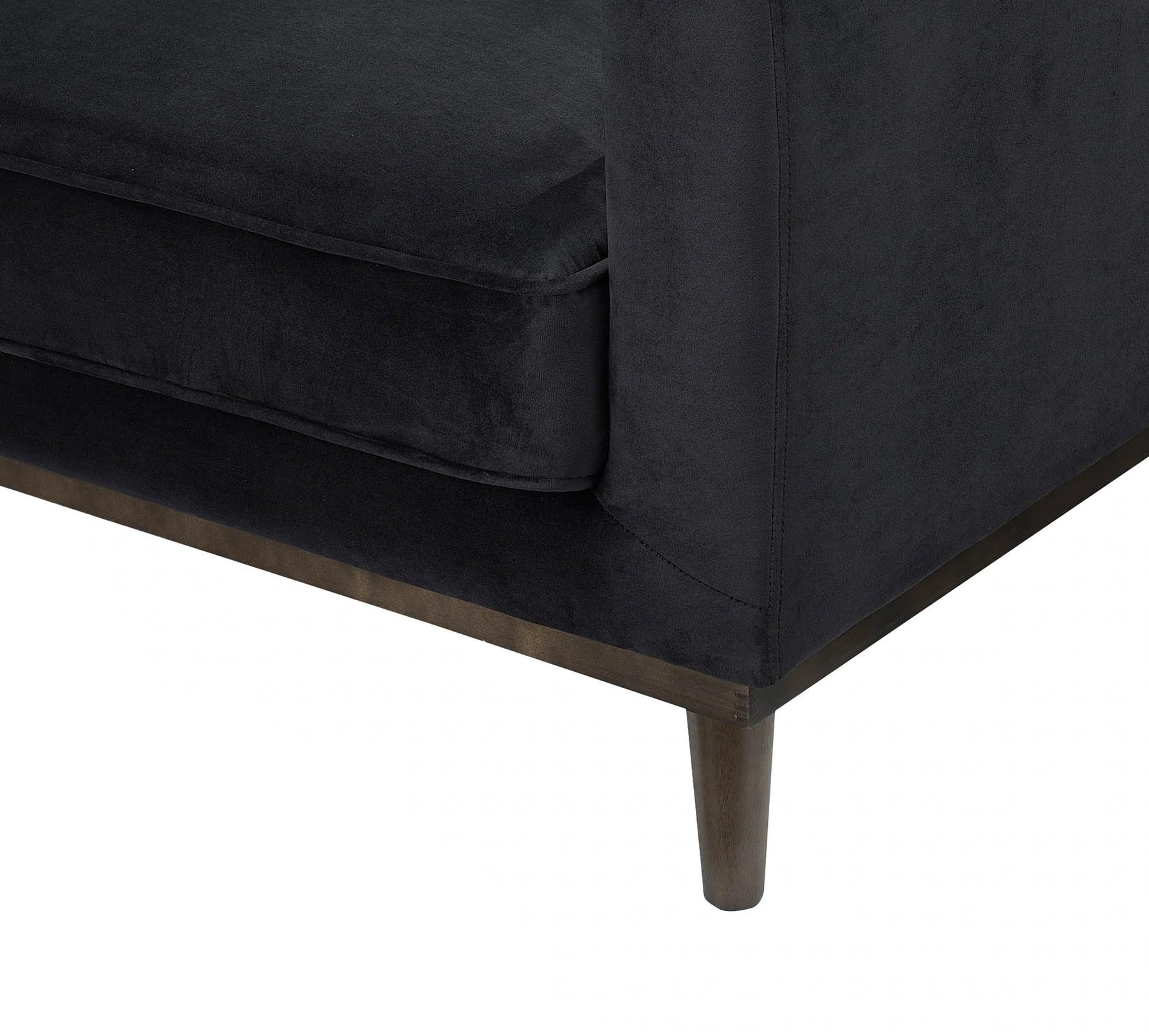 Velvet Accent Chair - Black - Rug & Weave