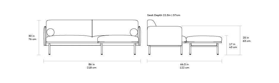 Gus* Modern Foundry Bi-Sectional - Rug & Weave