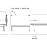 Gus* Modern Foundry Chaise - Rug & Weave