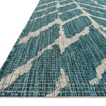 Loloi Isle Teal / Grey Rug 5-Rugs - indoor/outdoor Loloi