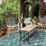 Loloi Isle Teal / Grey Rug 5-Rugs - indoor/outdoor Loloi