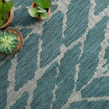 Loloi Isle Teal / Grey Rug 5-Rugs - indoor/outdoor Loloi