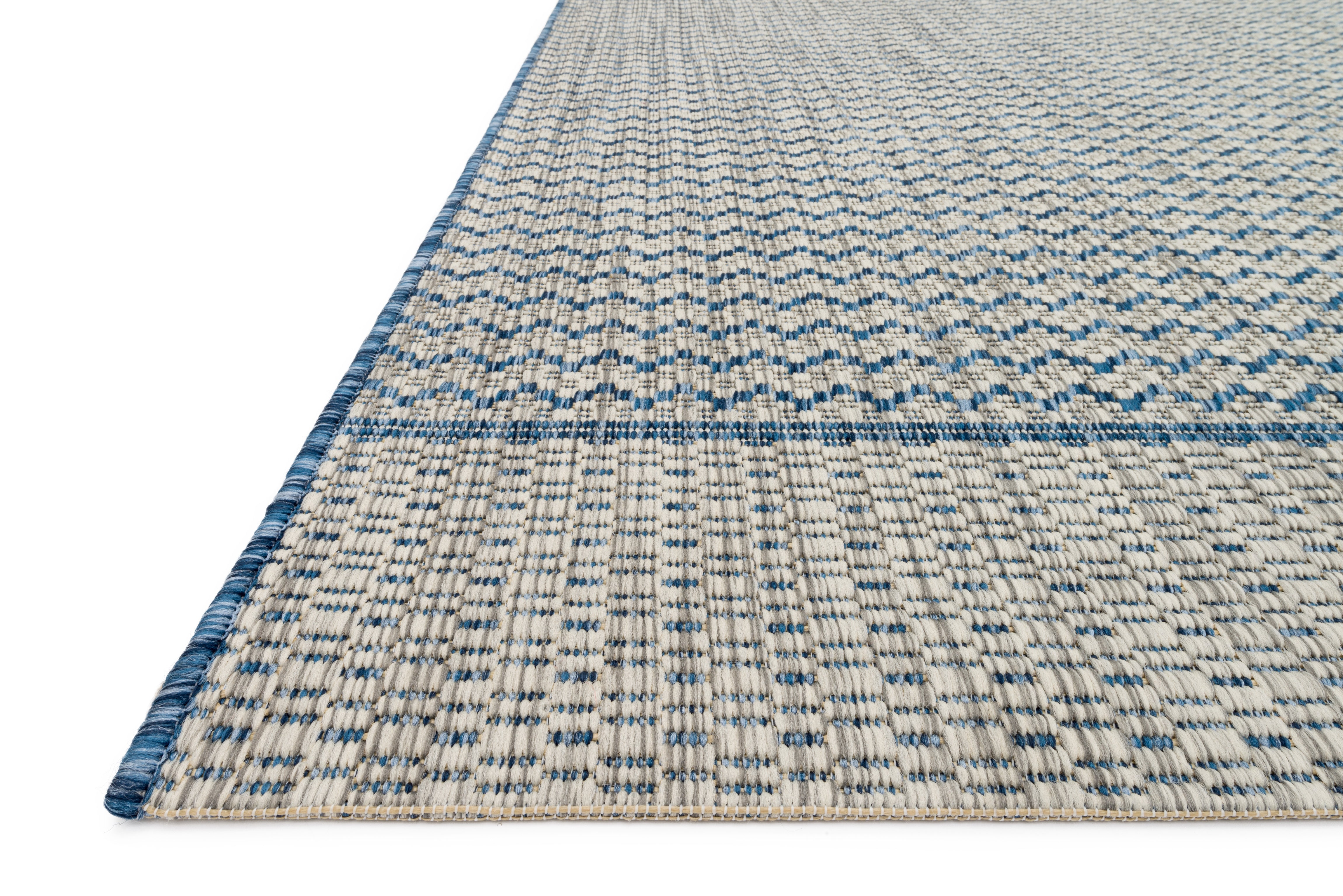 Loloi Isle Grey / Blue Rug 5-Rugs - indoor/outdoor Loloi