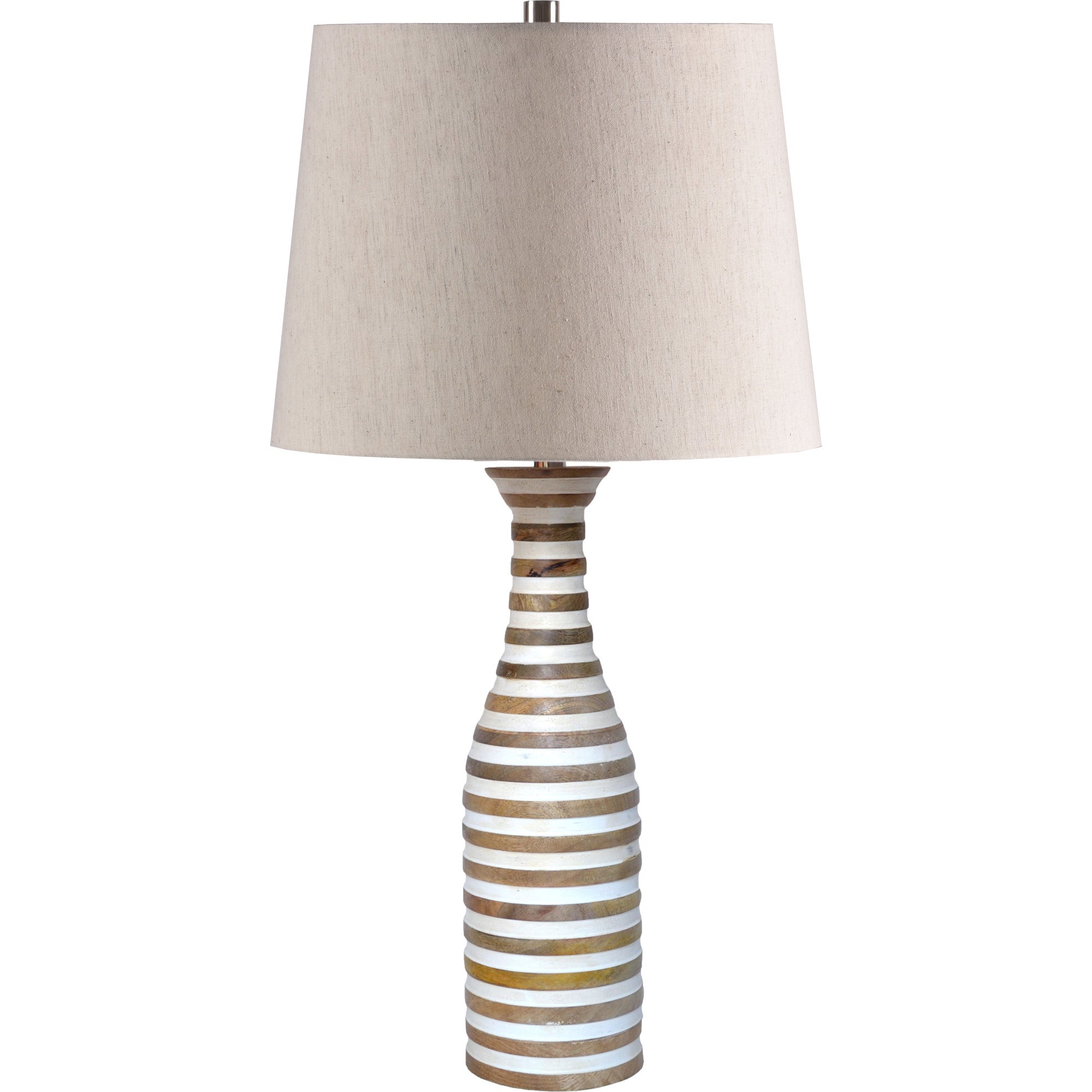 Alexa Carved Wood Table Lamp - Rug & Weave