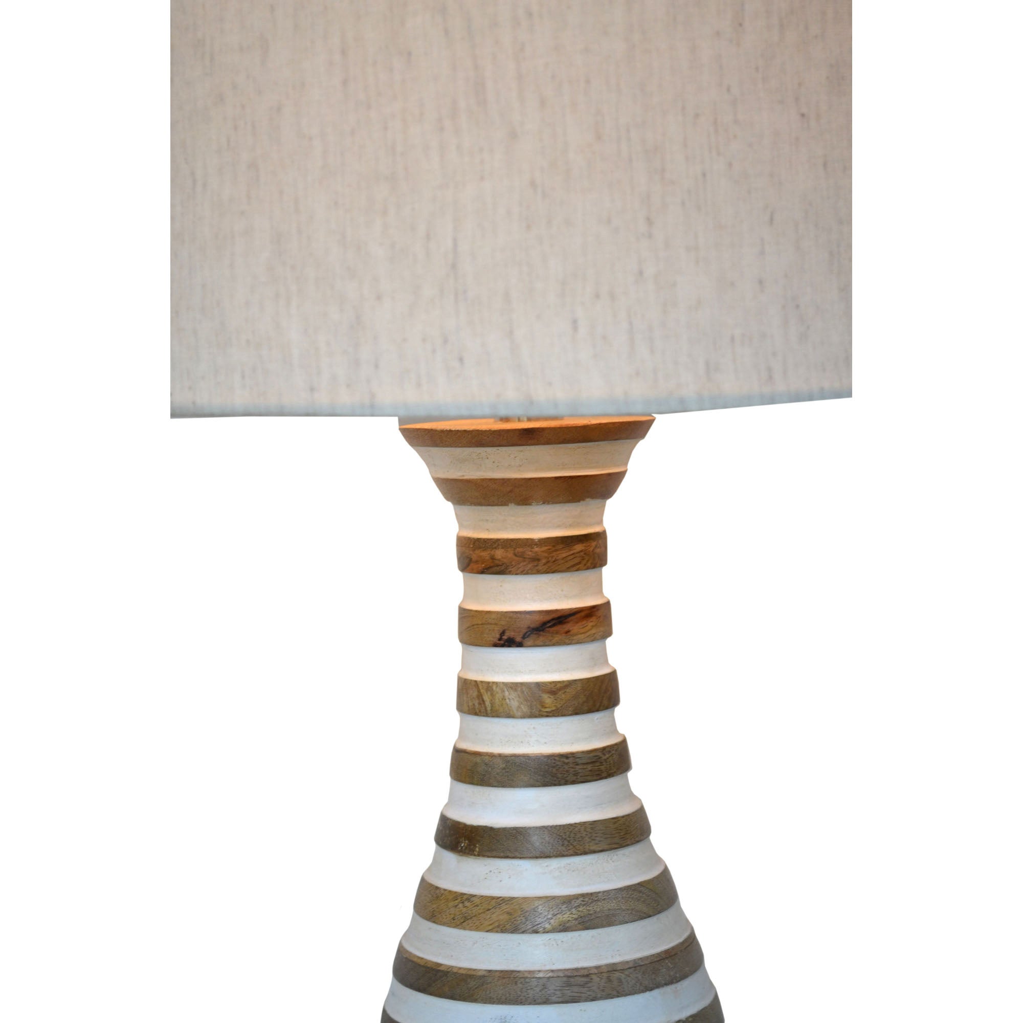 Alexa Carved Wood Table Lamp - Rug & Weave