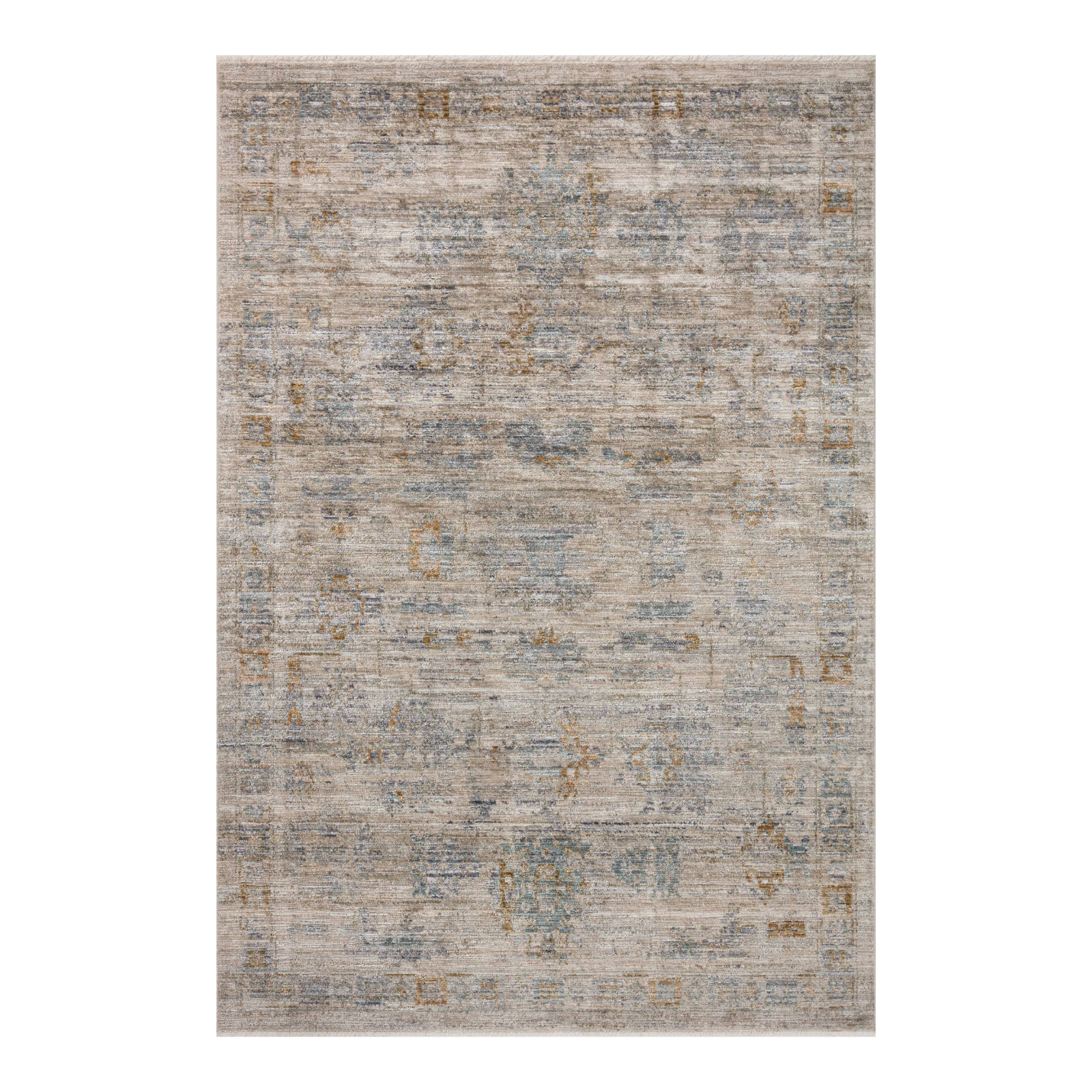 Jean Stoffer x Loloi Katherine Pebble / Ocean Rug 0-patterned rugs Loloi 18" x 18" Sample