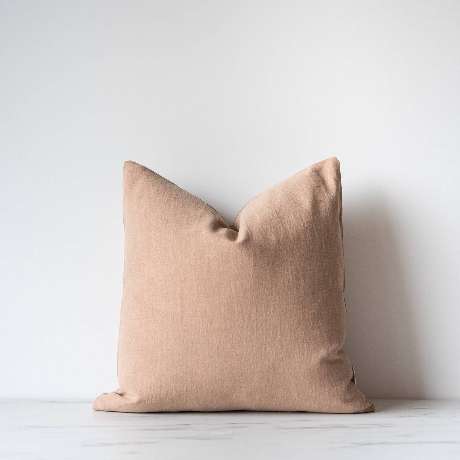 Latte Linen pillow cover 22x22
