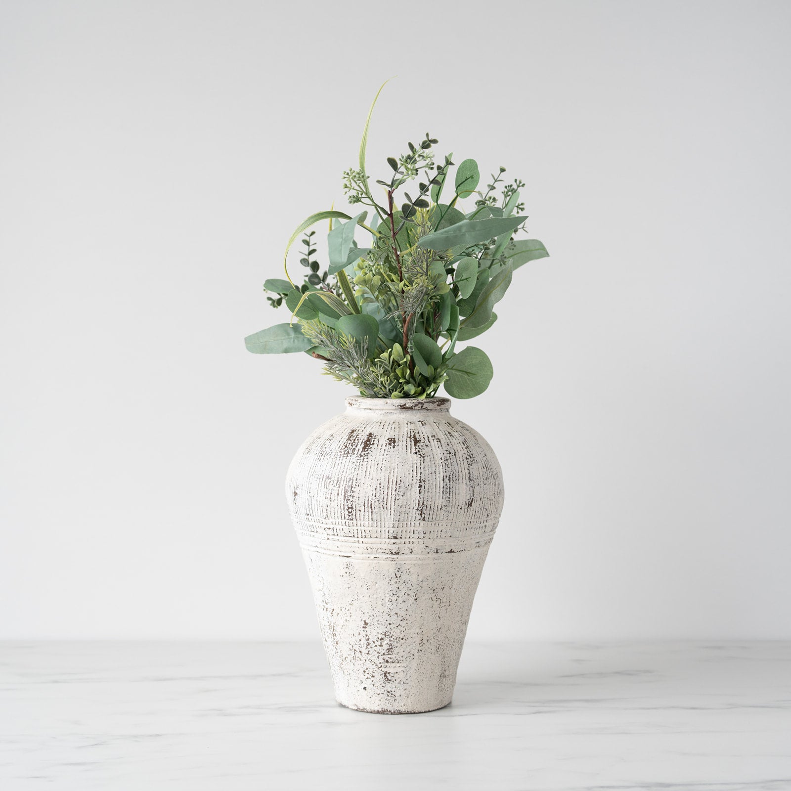 Lily Vintage White Pot - Small - Rug & Weave
