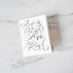 Love Is Patient Card greeting card Inkwell Cards (Faire)