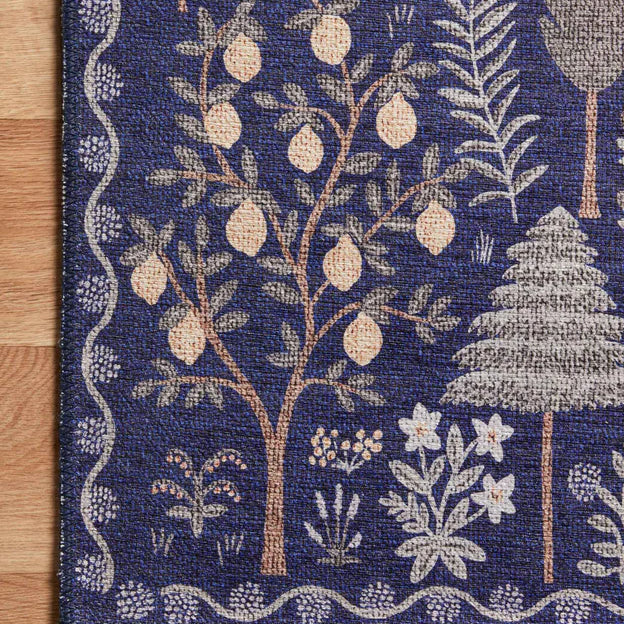 Rifle Paper Co. X Loloi/ Menagerie Forest Navy Rug - Rug & Weave