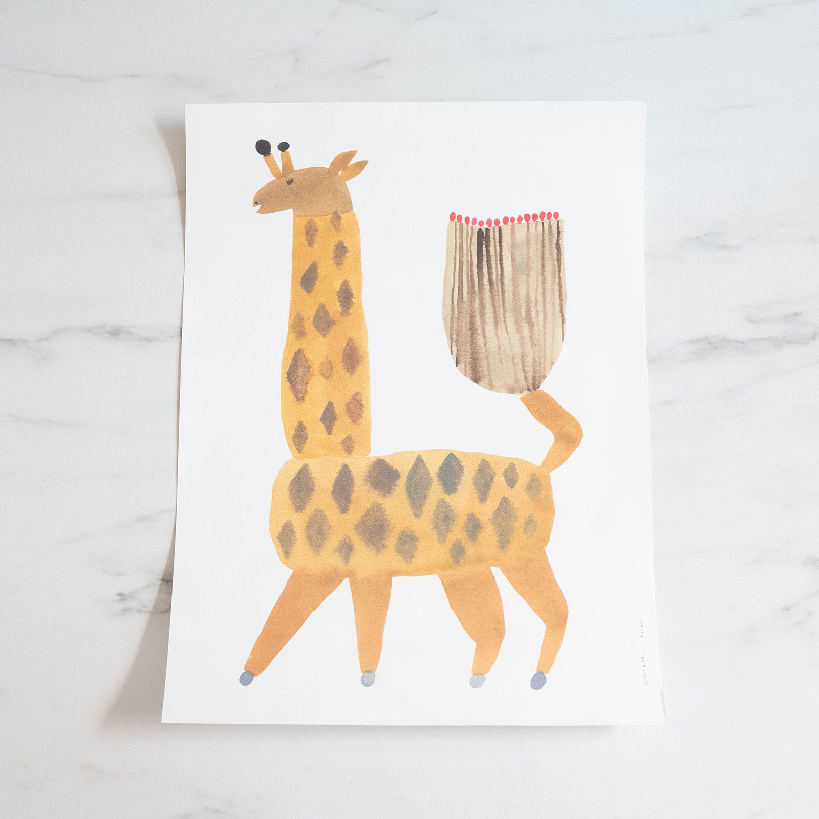 Noah Giraffe Art Poster by Moira Frith - Rug & Weave