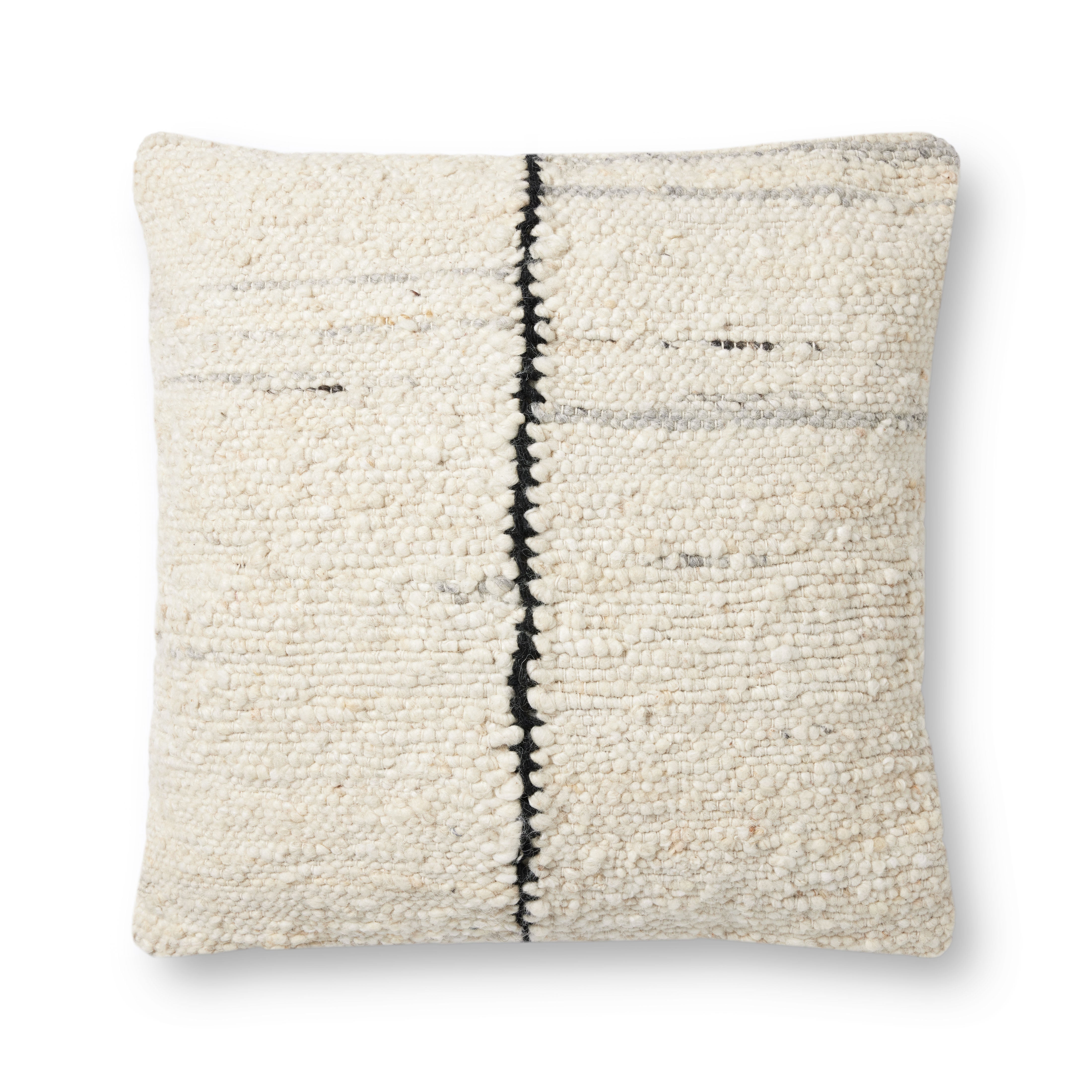 Amber Lewis x Loloi  Ivory / Black Pillow - Rug & Weave