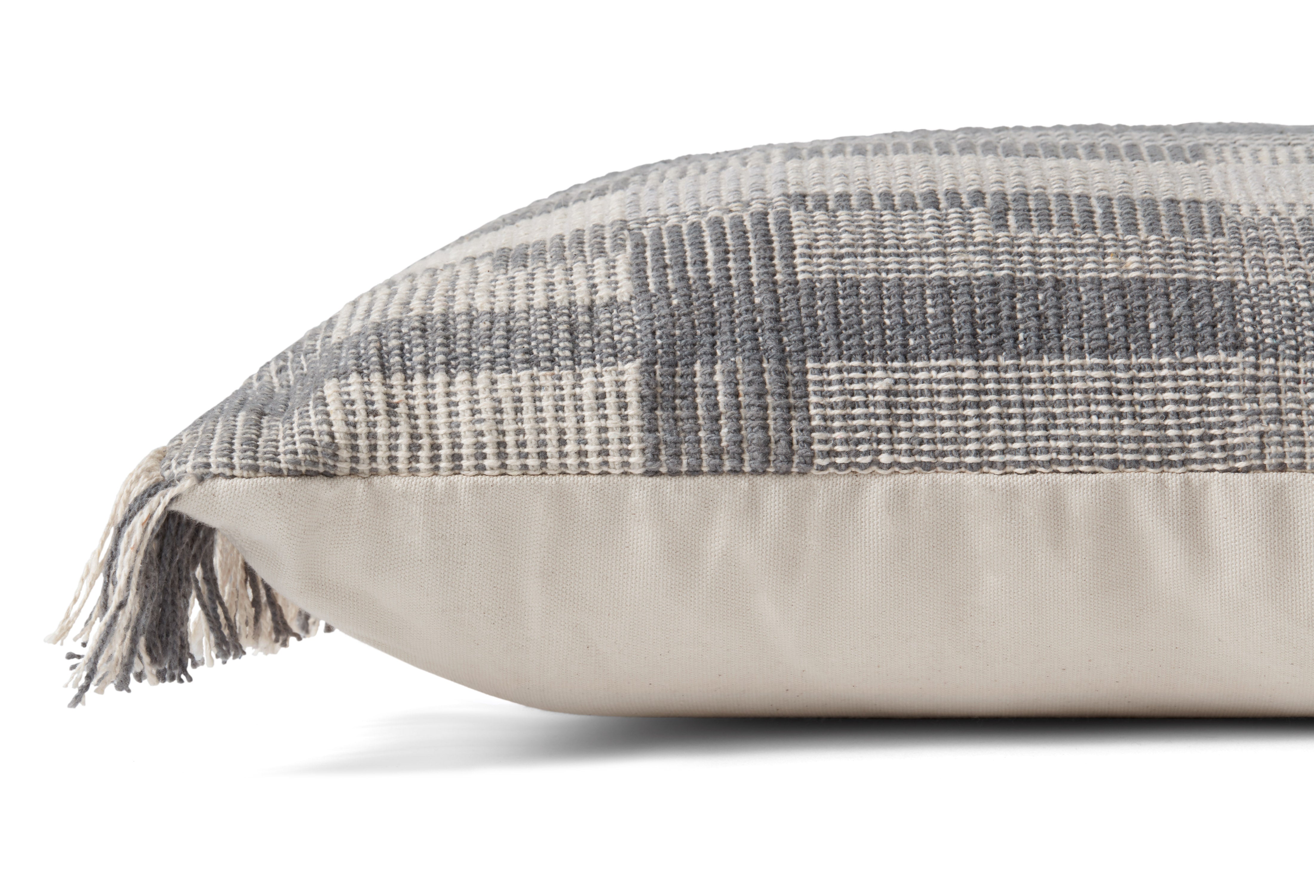 Amber Lewis x Loloi Birdie Silver / Ivory Pillow - Rug & Weave