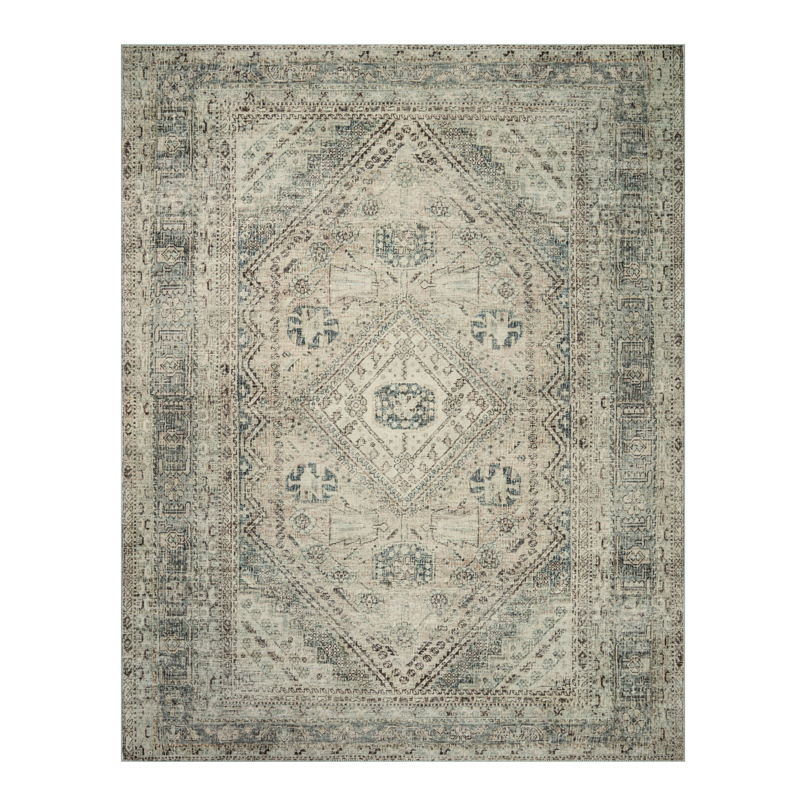 Magnolia Home by Joanna Gaines x Loloi Sinclair Natural / Sage Rug 0-RUGS-patterned Loloi 18" x 18" Sample