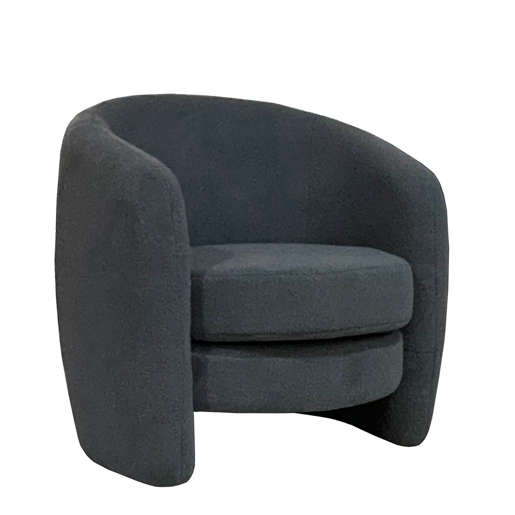 Dana Club Chair - Teddy Dark Grey 3 - FURNITURE - chair LH IMPORTS