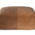Ellie Ottoman / Cognac Leather - Rug & Weave